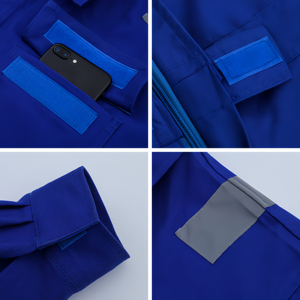 Heavy Duty 100% Algodão Macacão para Homens Respirável Shipyard & Harbor Segurança Coverall com Impressão OEM Disponível - Product Image 3