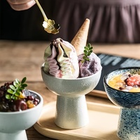 Keramische Hoogvoetige Fruitschaal Creatieve Boeddhabeeld In Japanse Stijl Voor Bordsnacks Dessert Taartplaat Ijs Servies
