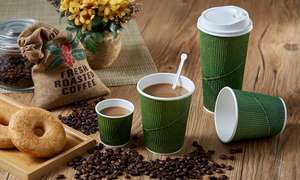 PLA Coating Custom Printed Ripple Wall <strong>Hot</strong> Coffee Paper <strong>Cup</strong> - Product Image 6