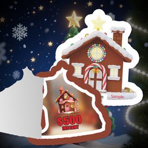 Noël Surprise Imprimer Pull Tab Tickets Maison Forme Win Card Prix personnalisé, taille, Style de conception pour les États-Unis - Product Image 4