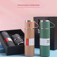 Listo para Enviar al por Mayor: Set de Regalo de Vaso Térmico de Acero Inoxidable 304 de 500ml, Doble Pared, Aislamiento al Vacío, Antiderrames, para Deportes, Gimnasio y Negocios
