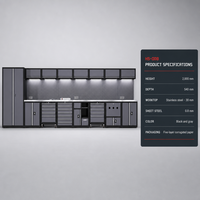 Station de travail industrielle OEM personnalisable pour garage, armoire de rangement d'outils à 4 ou 7 compartiments, unités multi-tiroirs, panneau perforé, rangement suspendu, 1000 kg