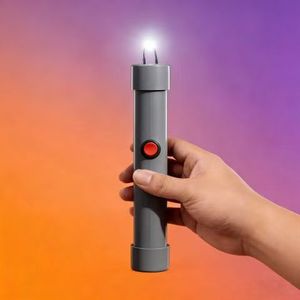 ไฟฉาย LED แบบพกพา ชาร์จไฟได้ ใช้พลังงานจากอาร์คไฟฟ้าแรงสูง ชาร์จผ่าน USB ปุ่มกดเปิด-ปิด ตัวเครื่องทำจากพลาสติก ใช้ในกรณีฉุกเฉิน - Product Image 2