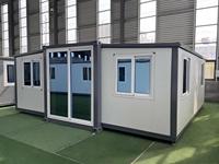 Maison conteneur à double aile de 20 pieds et 10 pieds à faible coût, petite maison modulaire préfabriquée, abri d'urgence pour les secours en cas de catastrophe