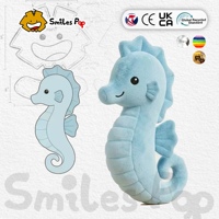 Boneka Kuda Laut Plushie Custom Grosir, Mainan Hewan Laut Isi Dakron Lembut, Bahan Daur Ulang, Bersertifikat CE UKCA, Desain Kustom Boneka Kuda Laut Plushie