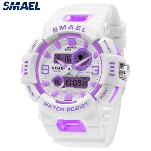 Nouveauté SMAEL 8083 Montre sport numérique et analogique pour homme, couleur blanche, chronographe, personnalisez votre propre logo - Product Image 2