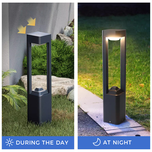 Lampada <span class=keywords><strong>Solare</strong></span> LED Moderna per Esterni, Illuminazione Paesaggistica IP65 Impermeabile in Alluminio, 30cm 60cm per Giardino e Vialetti - Product Image 5