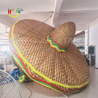 Modèle publicitaire gonflable personnalisé Chapeau de paille cactus gonflable pour la décoration d'événements