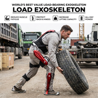 Exosquelette robuste pour le déplacement sur pneus, protège le dos et les genoux, augmente la capacité de levage, assistance puissante pour les jambes toute la journée, usage industriel