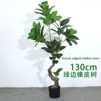 Arbre Bonsaï Banane Artificiel Décoration de Jardin Intérieur Écologique Résistant aux UV Plastique Couleur Verte 90-180cm