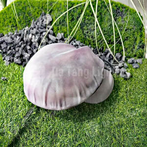 Lampe LED décorative en forme de champignon à double couche gris-brun, en matériau FRP, garantie 1 an, pour extérieur, jardin, parc, aménagement paysager - Product Image 5