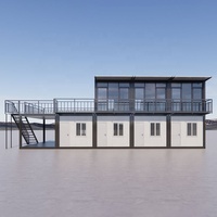 Maison modulaire de luxe personnalisée conteneur isolé pour restaurant bureau vie design contemporain en acier