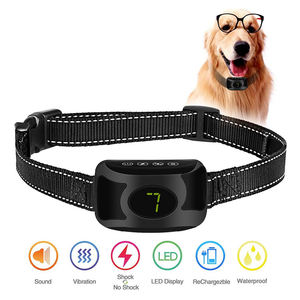 Collar de entrenamiento antiladridos para mascotas, Collar eléctrico resistente al agua, ajustable, sensible, 4 niveles - Product Image 3