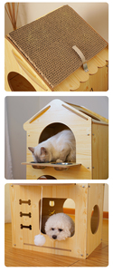 <span class=keywords><strong>Grande</strong></span> niche en bois <span class=keywords><strong>pour</strong></span> animaux domestiques, l'intérieur et l'<span class=keywords><strong>extérieur</strong></span>, nid <span class=keywords><strong>pour</strong></span> <span class=keywords><strong>chat</strong></span>, vente en gros, livraison gratuite - Product Image 6