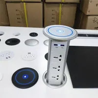 Prise de courant escamotable personnalisée, prise de bureau, prise intelligente de cuisine, Wifi avec USB et charge sans fil, prise de courant de bureau