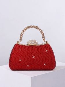 Nouvelle Pochette de Soirée Perlée de Strass pour Femme, Sac de Mariage, Sac de Fête, Sac de Banquet, Sac de Mariée Européen Exquis, Luxe - Product Image 5