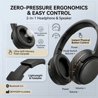 Haut-parleur et casque sans fil 2-en-1 personnalisés, portable, 5.4, Q4, pour l'extérieur, coffret cadeau technologique pour les fêtes