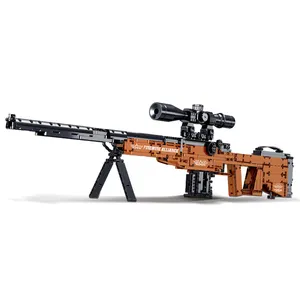 New Arrival Mork AWM Sniper Rifle 1594PCS Building Block Toys Kids Military Gun Model Bricks Toys For Wholesale