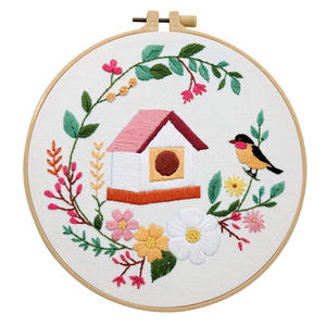 Kits <span class=keywords><strong>de</strong></span> broderie DIY écologique fleur <span class=keywords><strong>oiseau</strong></span> <span class=keywords><strong>point</strong></span> <span class=keywords><strong>de</strong></span> <span class=keywords><strong>croix</strong></span> motif maison peinture suspendue Kit <span class=keywords><strong>de</strong></span> couture avec broderie à la main - Product Image 5
