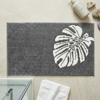 Tapis de porte jacquard moderne haut/bas personnalisé OEM en gros d'usine, tapis de salle de bain en microfibre douce et écologique pour usage domestique et hôtelier