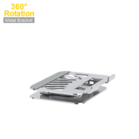 Support pour ordinateur portable ASPOR A703 rotatif à 360°, pliable, en alliage d'aluminium, ergonomique, avec dissipation de chaleur, compatible iPad, certifié CE