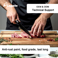 2023 Japanse Chef-Kok Santoku-Mes Op Voorraad 5cr15mov Koolstofstaal Met Kersenhouten Handvat