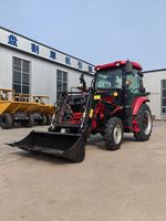 Tracteur de ferme compact 50HP 4WD pour l'agriculture Tondeuse à gazon Jardin et verger Serre au Canada Tracteur à roues avec moteur central