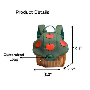 Zainetto all'Ingrosso per Bambini Piccoli e in Età Prescolare, Mini Borsa da Scuola Cartone Animato Carino Animale a Fungo 3D con Sistema Anti-smarrimento per Bambini dai 2 ai 5 Anni - Product Image 6