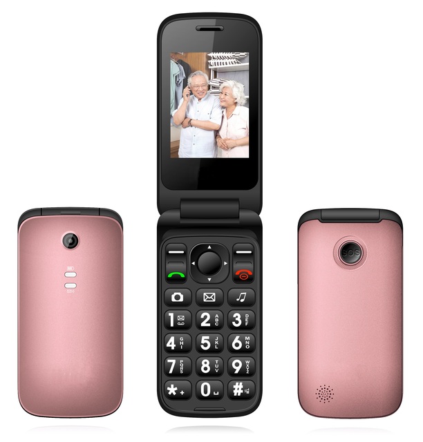 Modern Simple Design pink Smart Feature Flip Phone Smartphone
