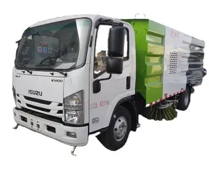 Duurzame Japan Isuzu Hoge Efficiëntie Bezem Vacuüm Nieuwe Weg Veegmachine Automatische Dumping Vloer Veegmachine Truck Hot Selling