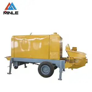 Minle factory small trailer portable mining coal concrete pump/mini coal mine concrete pump for hot sale