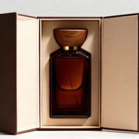 Prix d'usine – Flacon de parfum vide en verre transparent personnalisé pour homme, 50 ml/100 ml, avec pompe pulvérisatrice, boîte de luxe carrée, bouchon doré, sérigraphie