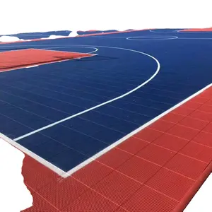 PP Suspended Outdoor Interlocking Plastic Court Tiles For Basketball Tennis Volleyball Five-a-Side Assembly Floor Tiles