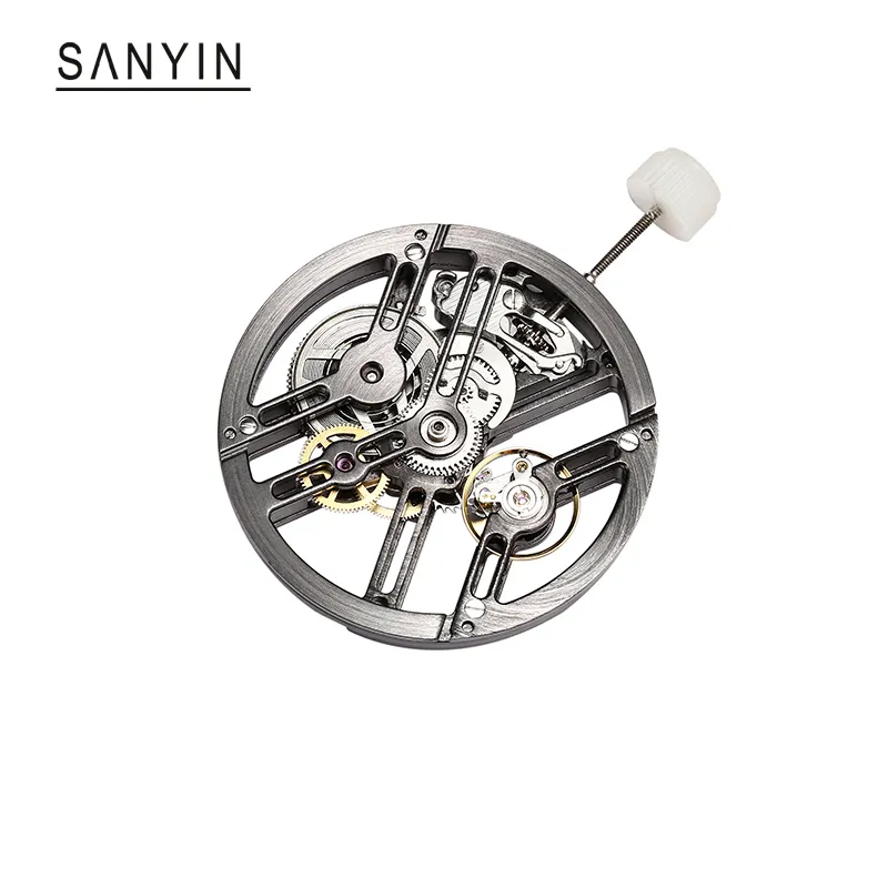 SANYIN OEM Watch Original Movement 21 Jewels With Hand Skeleton Bridge Customized Mechanical Watch Movement