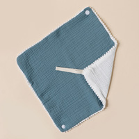 Serviette de toilette carrée en mousseline de coton pour bébé, absorbante, pour la salle de bain, bavoir, multi-usage, couleurs personnalisables