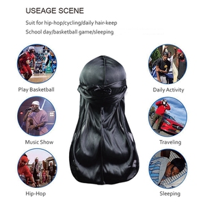 Yomo Factory Vente en gros 2023 Faible MOQ 20 pièces Haute qualité <span class=keywords><strong>Livraison</strong></span> <span class=keywords><strong>rapide</strong></span> Stock Disponible Durags en microfibre de polyester effet soie rafraîchissant - Product Image 5