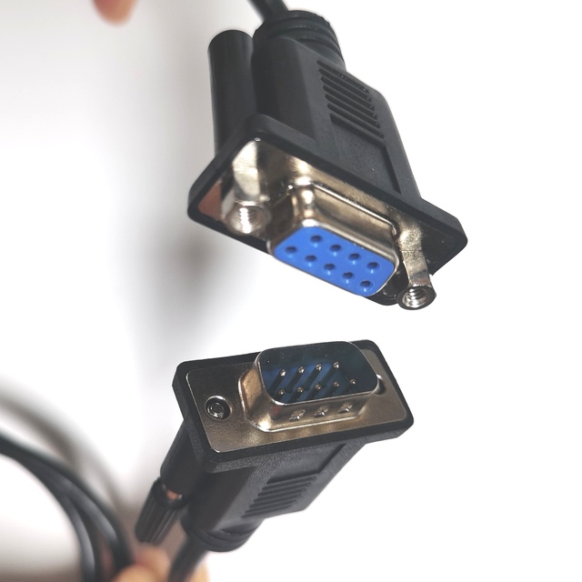 Black Copper DB9 Male to Female RS232 Extension Serial Cable RS232 Serial Null Modem Cable F/F 9 Pin RS232 Cable