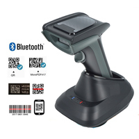 Lector de Códigos de Barras Bluetooth 2D DS220BT, Escáner Inalámbrico de Códigos QR con Base de Carga, Compatible con Sistemas Android, iOS y Windows POS