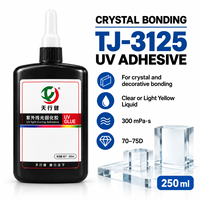 Adhésif UV transparent TJ-3125 pour collage du verre, du métal et du cristal, colle UV industrielle non collante