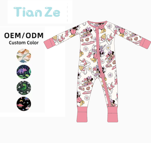 RTS Bebek Bambu Giysileri %95 Bambu %5 Spandeks Bebek Pijamaları Uyku Tulumları Yürümeye Başlayan Çocuk Takımları Çocuk Fermuarlı Tulumlar Bambu Gizem Kutusu - Product Image 3