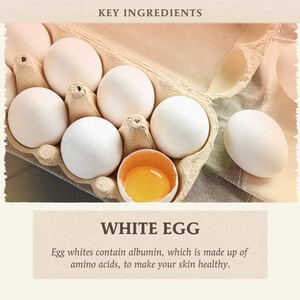 Les soins du visage de marque privée en gros de skinfood éliminent les points noirs et les cellules mortes de la peau masque lisse et masque d'oeuf de pores blancs doux - Product Image 3