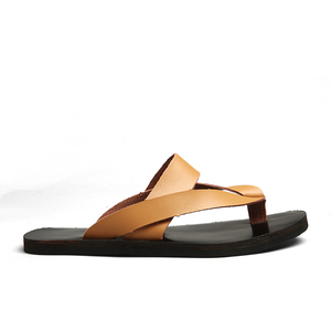 Nuevas Chanclas de cuero de alta calidad, diseño plano de marca de lujo, <span class=keywords><strong>sandalias</strong></span> de gladiador romano de vaca genuina 38-46, OEM de fábrica de gran tamaño - Product Image 4