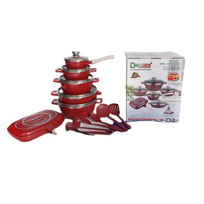 High Quality Non Stick Cookware Set Glam 23pieces Cooking Pot Set Non-Stick Cookware · image 1