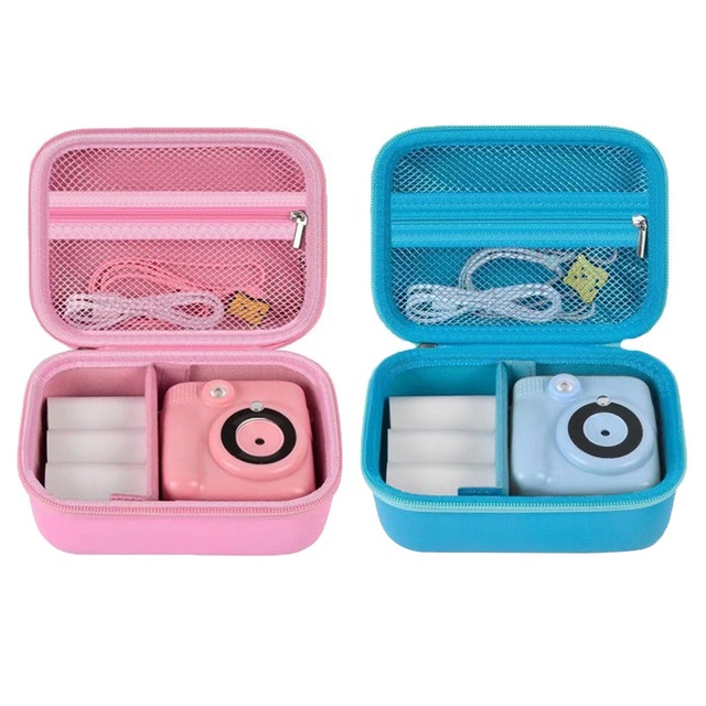 Eva Kidsren's Camera Bag with Zipper Closure Digital Camera Storage Box for Canon Kodak for Polaroid Also for Cosmetics Storage