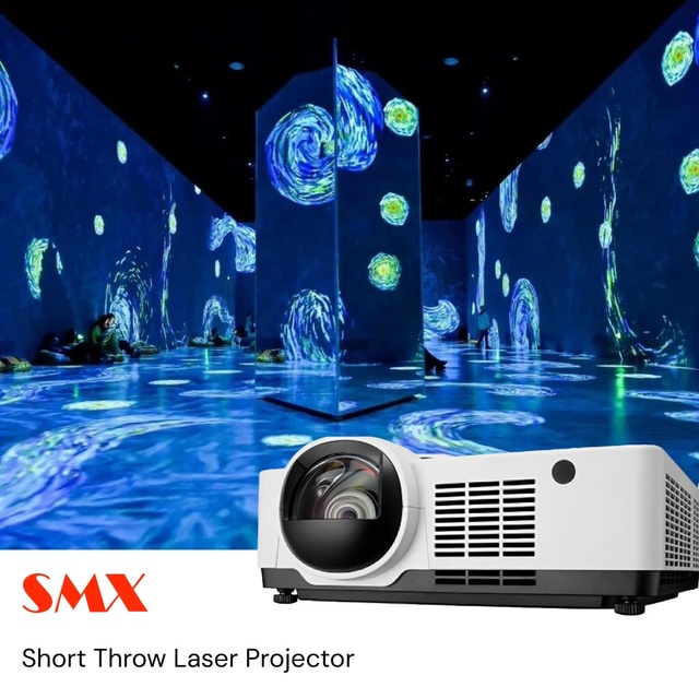 SMX WUXGA 4k 6000 Lumens Short Throw Laser Projector for Immersive Projection 3D Mapping Projection