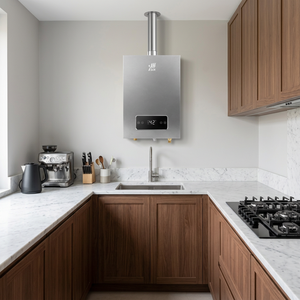 Chauffe-eau mural à gaz de 16 L avec ventilation forcée, réglage intelligent de la chaleur et multiples fonctions de sécurité - Product Image 1