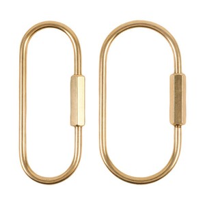 Porte-clés en laiton de 2,36 pouces avec fermoir à vis, mousqueton en laiton durable et simple pour clés - Product Image 6