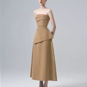 Robe de soirée élégante taille haute, décontractée et évasée, pour femme, collection printemps, fabrication sur mesure - Product Image 3