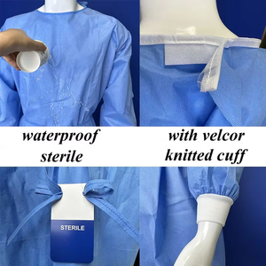 Level <span class=keywords><strong>2</strong></span> Protective Water proof PSA Medical Use Klinik Arbeits kleidung Vliesstoff Langarm Einweg-Isolation kleid - Product Image 6