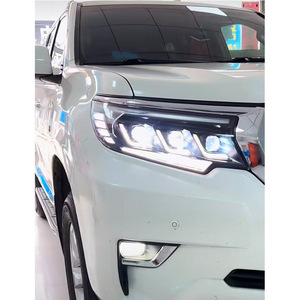 Conjunto de Faros Delanteros para Toyota Prado 2018, Triple Lente, Luces LED de Conducción Diurna Completas - Product Image 2